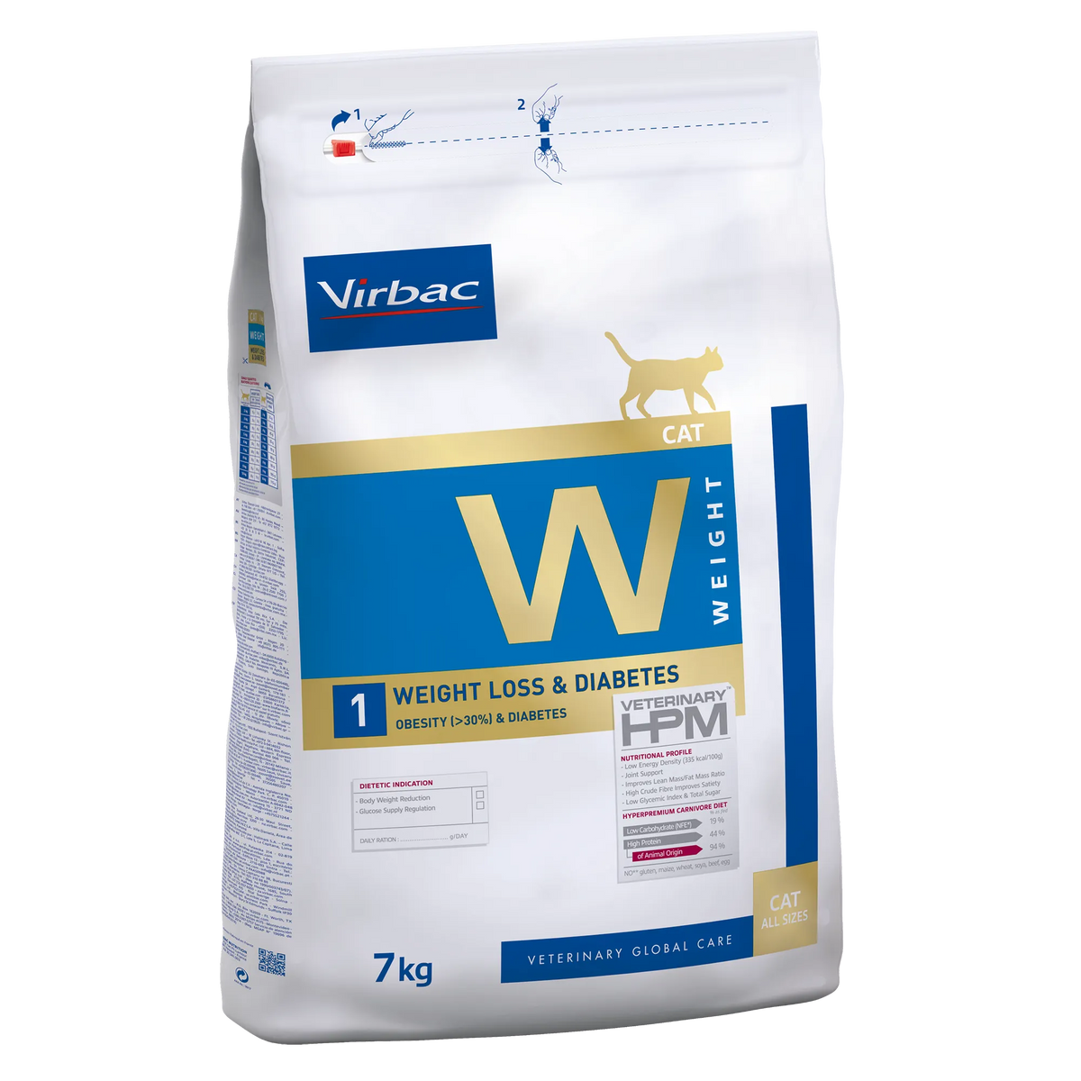 Virbac Veterinary HPM Diététique Weight Loss & Diabetes - croquettes chat