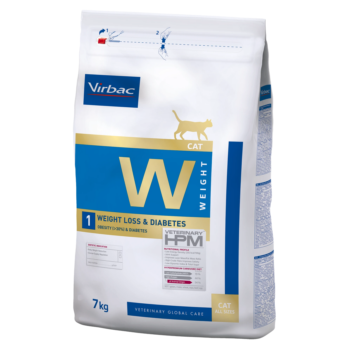 Virbac Veterinary HPM Diététique Weight Loss & Diabetes - croquettes chat