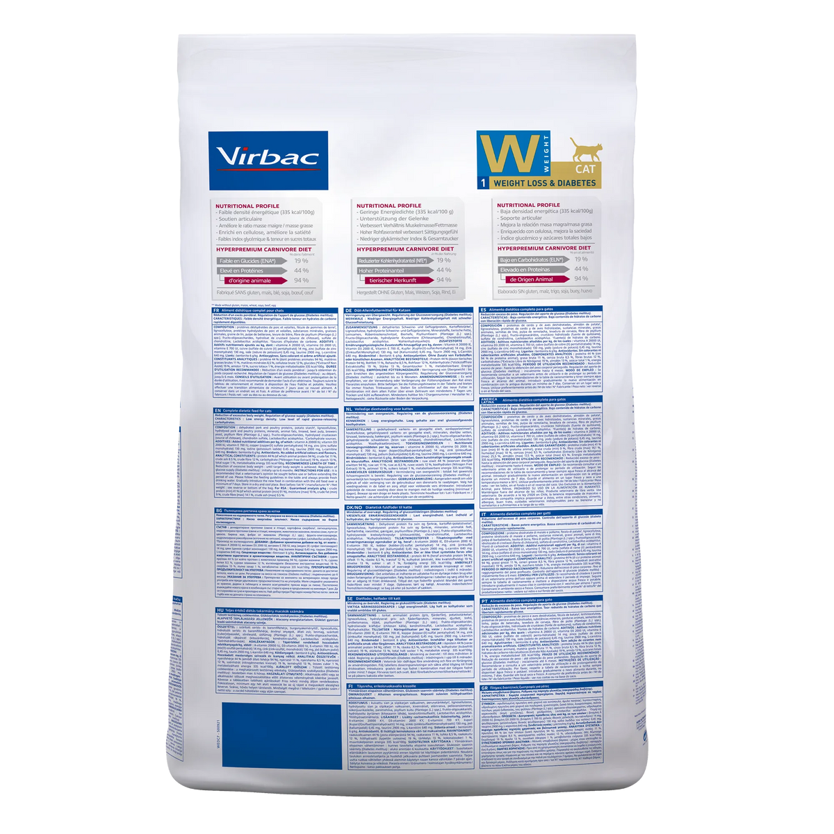 Virbac Veterinary HPM Diététique Weight Loss & Diabetes - croquettes chat