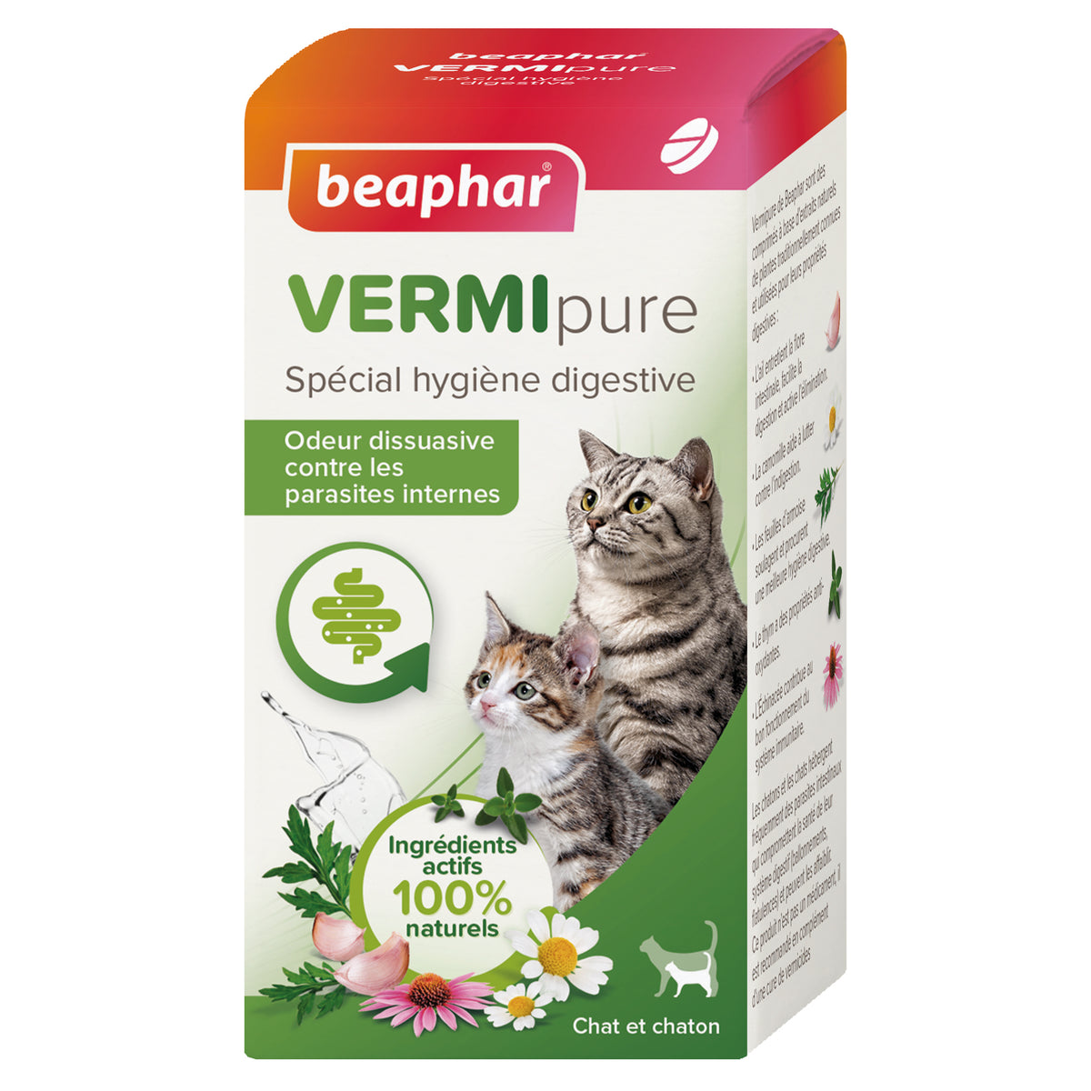 Vermipure comprimés Purge chat, chaton