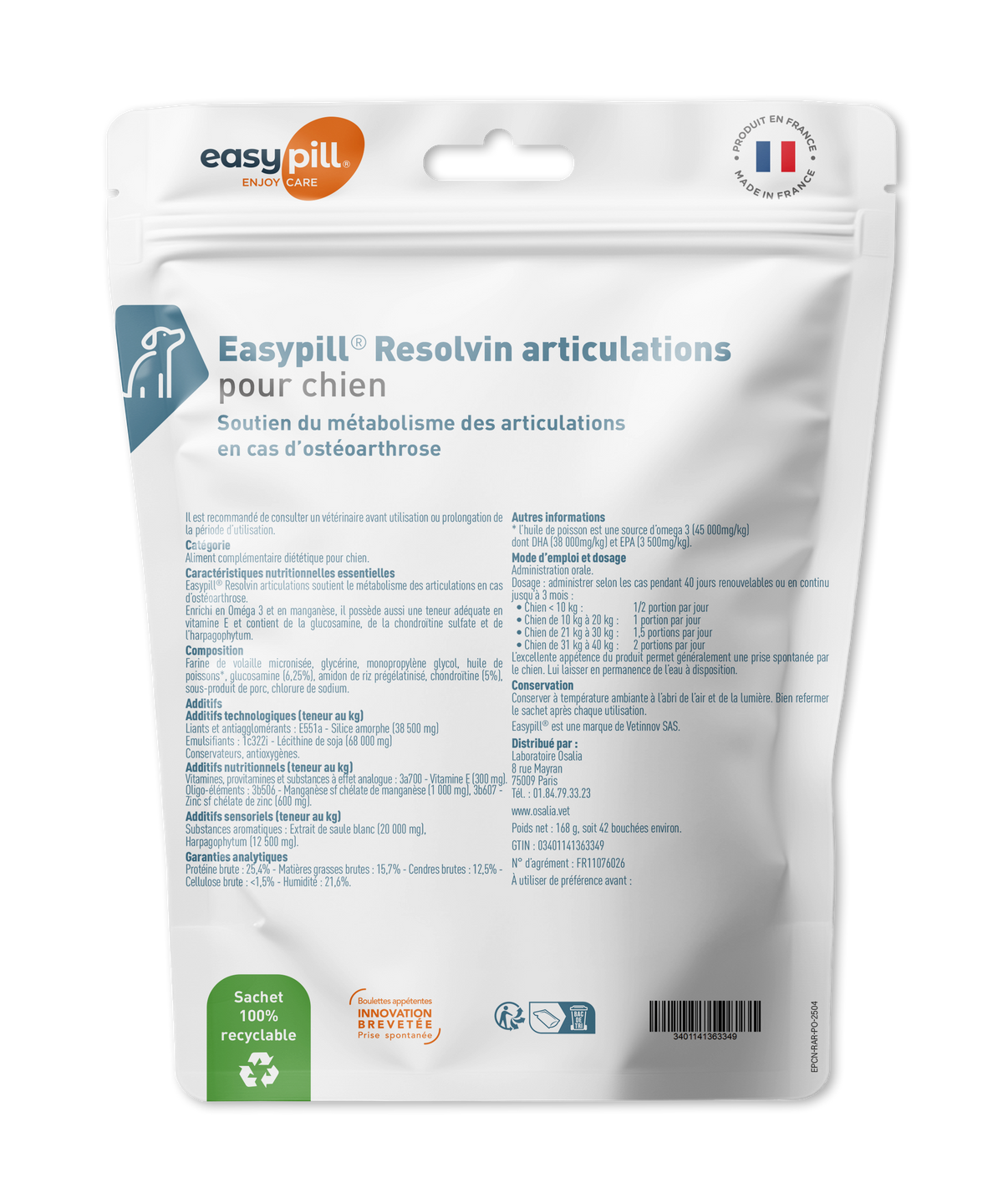 Easypill Chien Resolvin Articulations