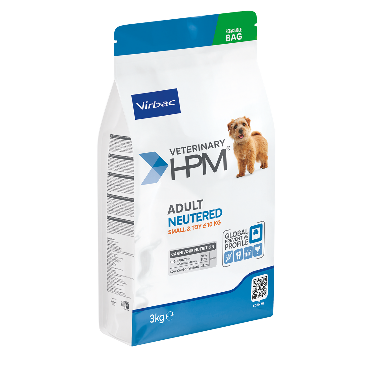 Veterinary HPM Adult Neutered Dog Small & Toy - croquettes chien