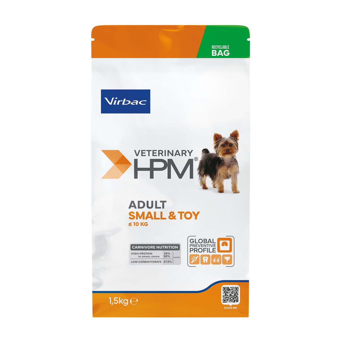 Virbac Veterinary HPM Physiologique Adult Small & Toy - croquettes chien