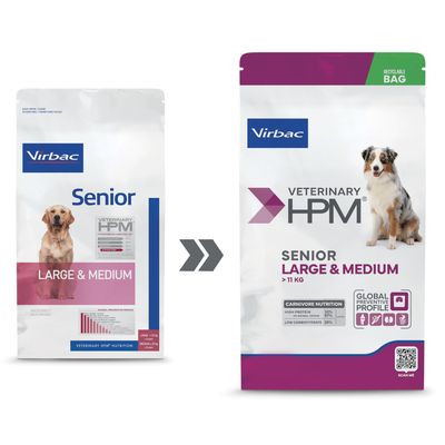 Virbac Veterinary HPM Senior Large & Medium Dog - croquettes chien