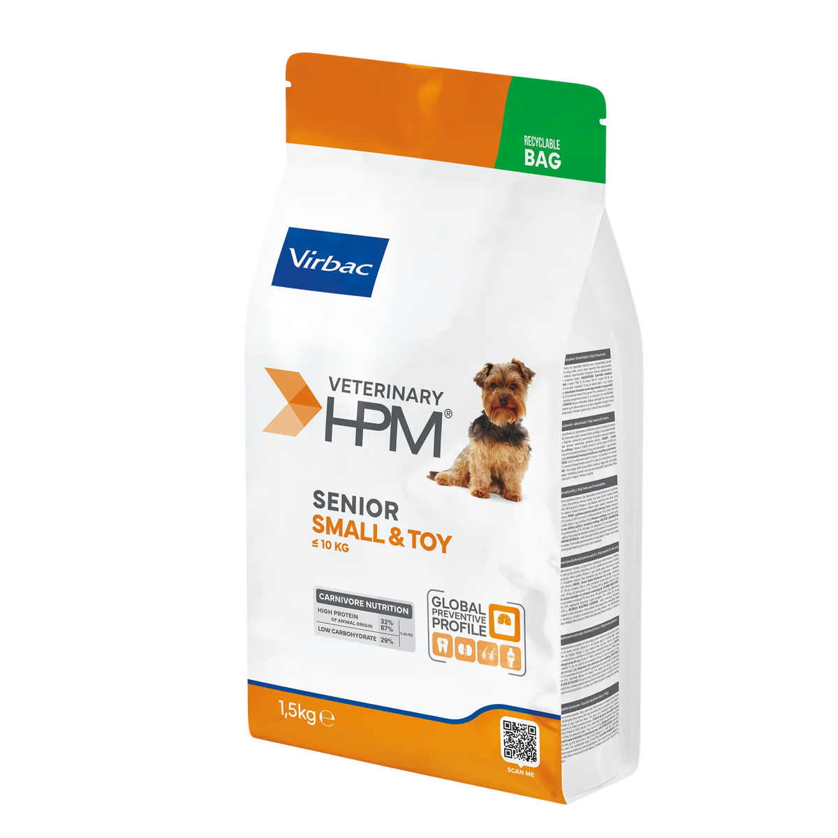 Veterinary HPM Senior Neutered Dog Small & Toy - croquettes chien
