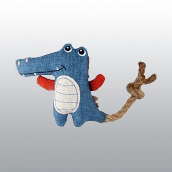 Jouet crocodile en tissu recyclé