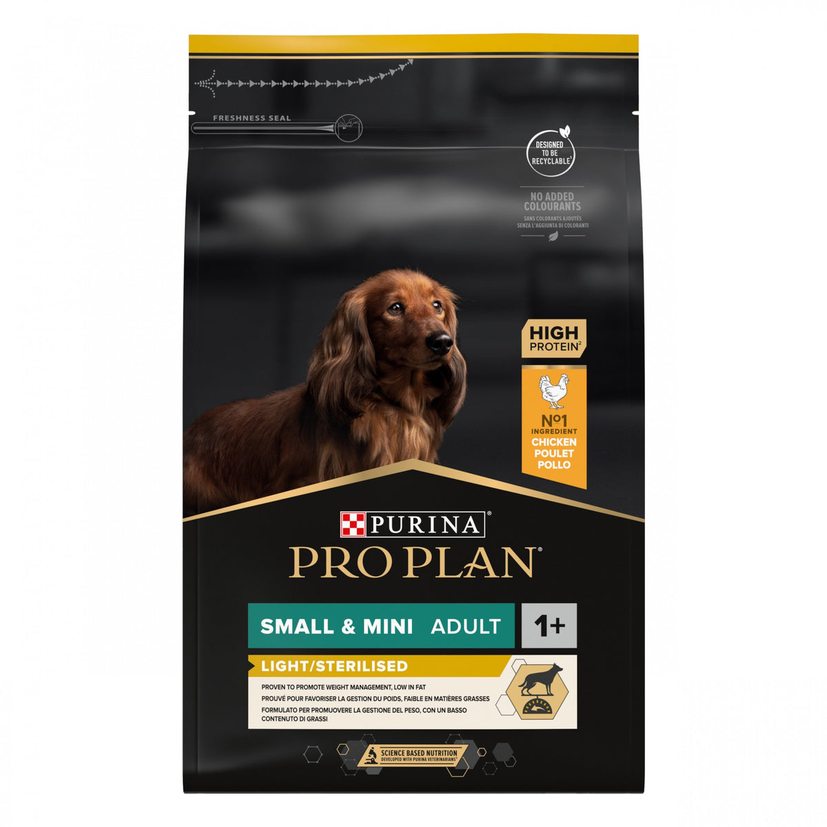 Pro Plan Light/Sterilised Small & Mini Adult au poulet - croquettes chien