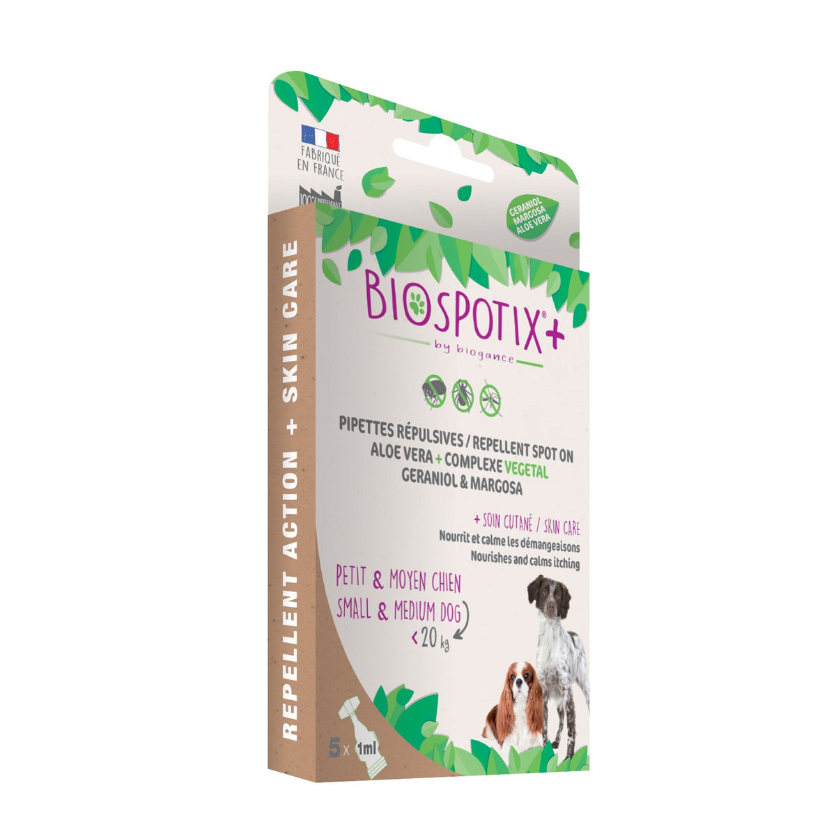 Pipettes répulsives Biospotix+ pour chien & chiot