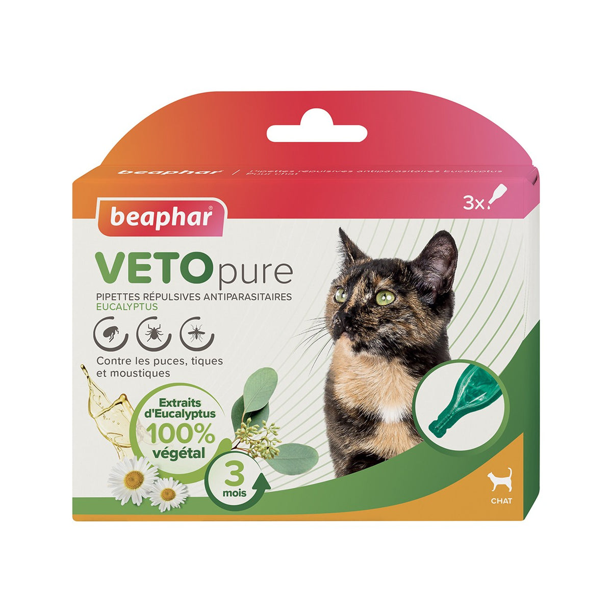 Pipettes répulsives antiparasitaires Vetopure Chat