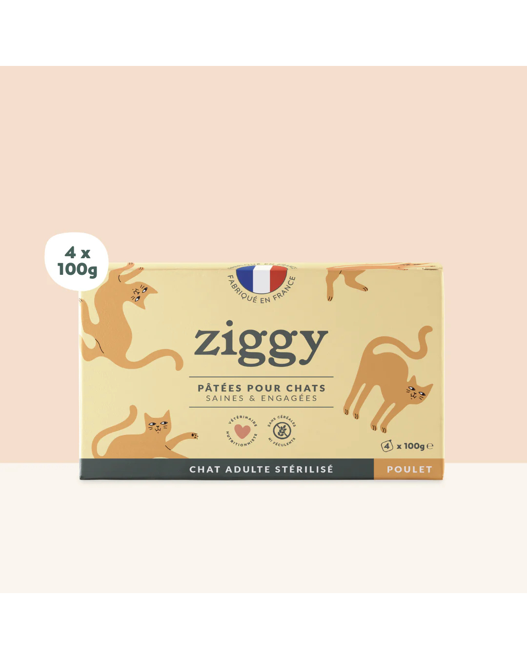 Ziggy Stérilisés Saveur Poulet Pâtée Pour Chats
