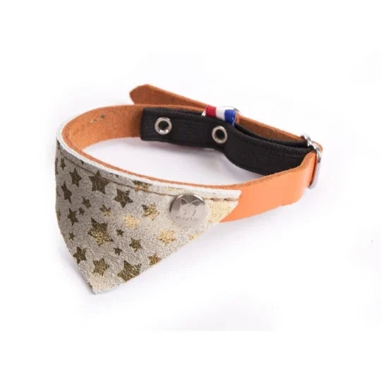 Martin Sellier - Chat - Collier cuir Miami et bandana