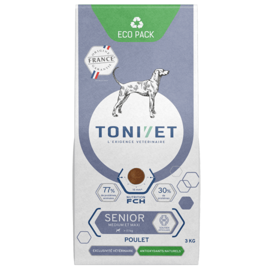 Tonivet Medium & Maxi Croquette Pour Chien Senior 12kg