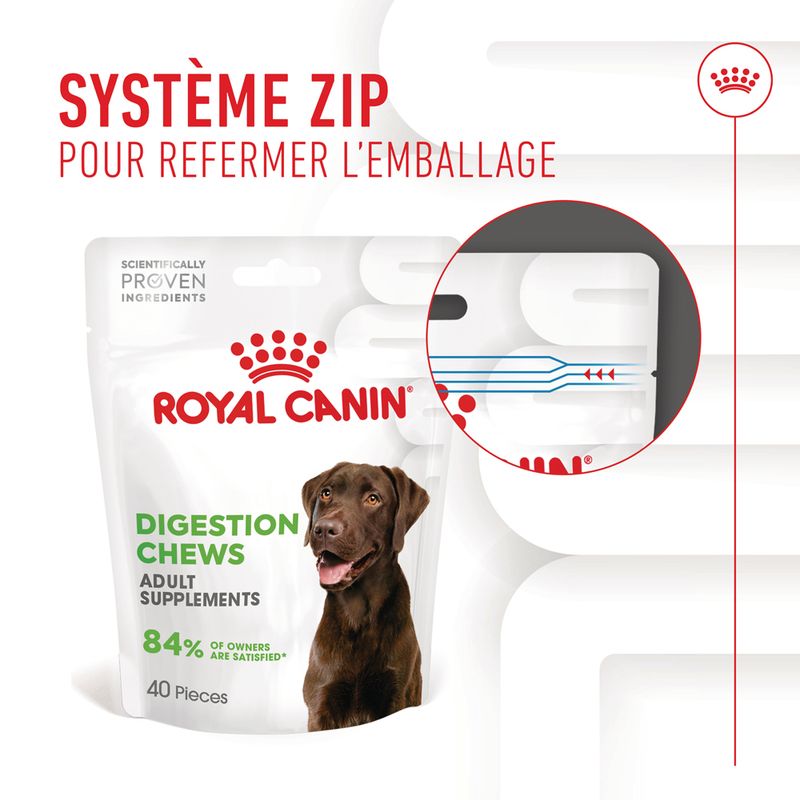 Aliment complémentaire Adult Digestion Chews chien