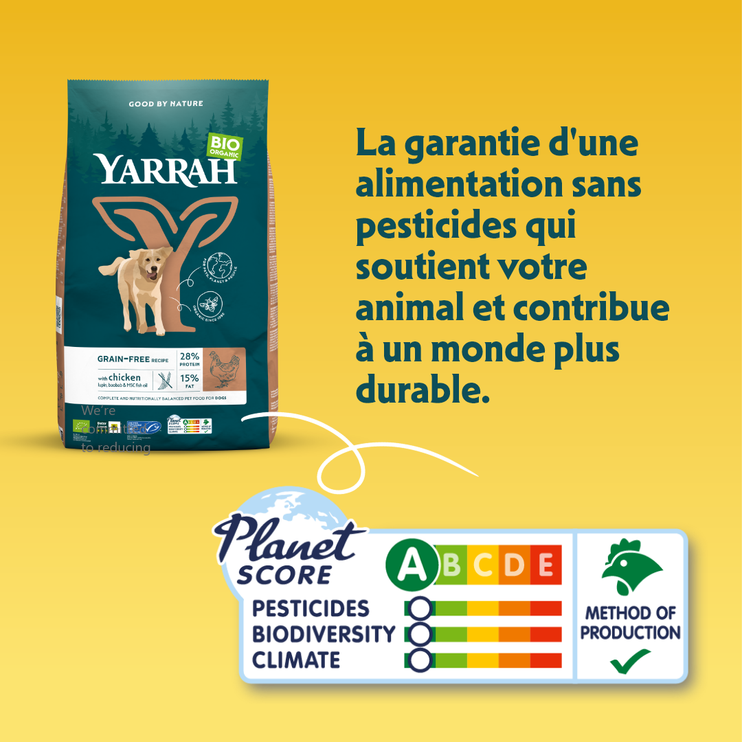 Yarrah croquettes bio sans céréales pour chien adulte