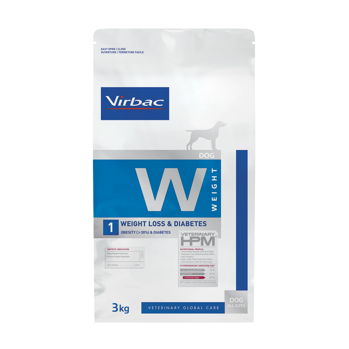 Virbac Veterinary HPM Diététique Weight Loss &amp; Diabetes - croquettes chien