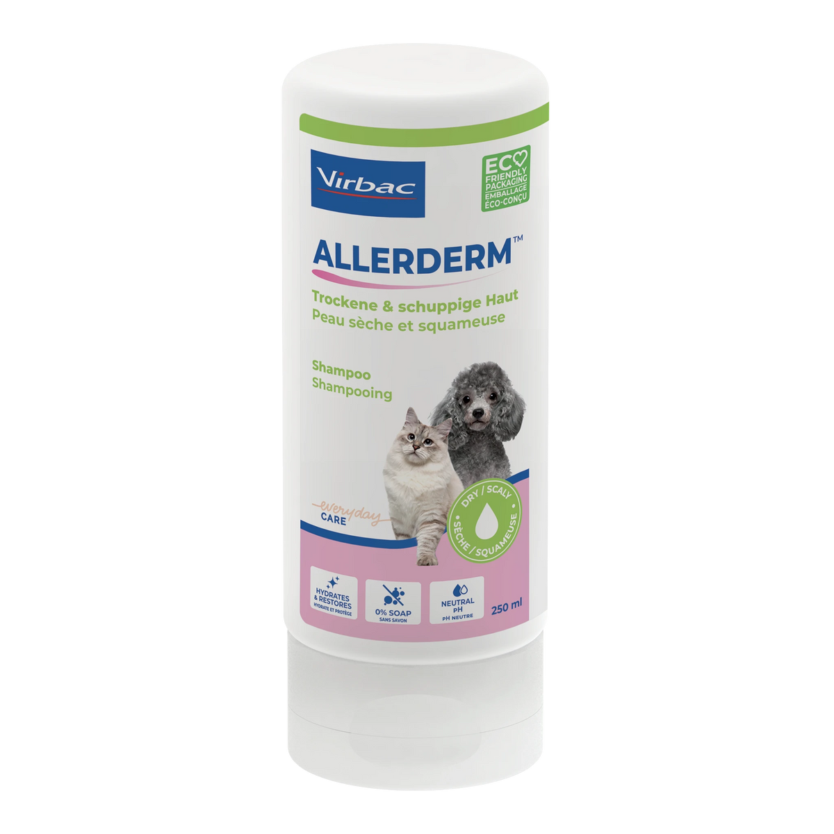Allerderm shampoing peau sèche chien, chat