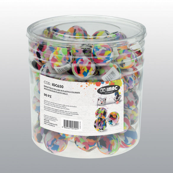 Baril de 90 balles colorées pour chat et petit chien