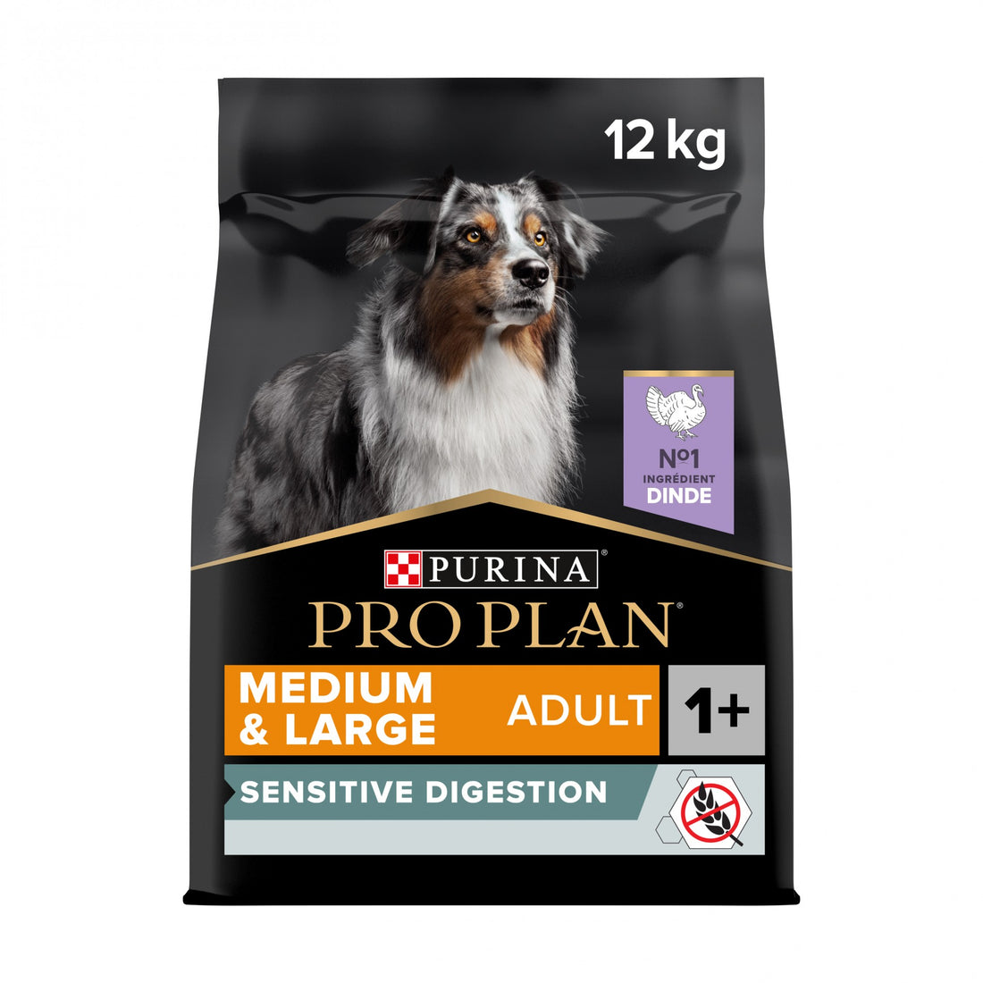 PRO PLAN Sensitive Digestion No Grain Medium &amp; Large Adult à la Dinde - Croquettes pour chien