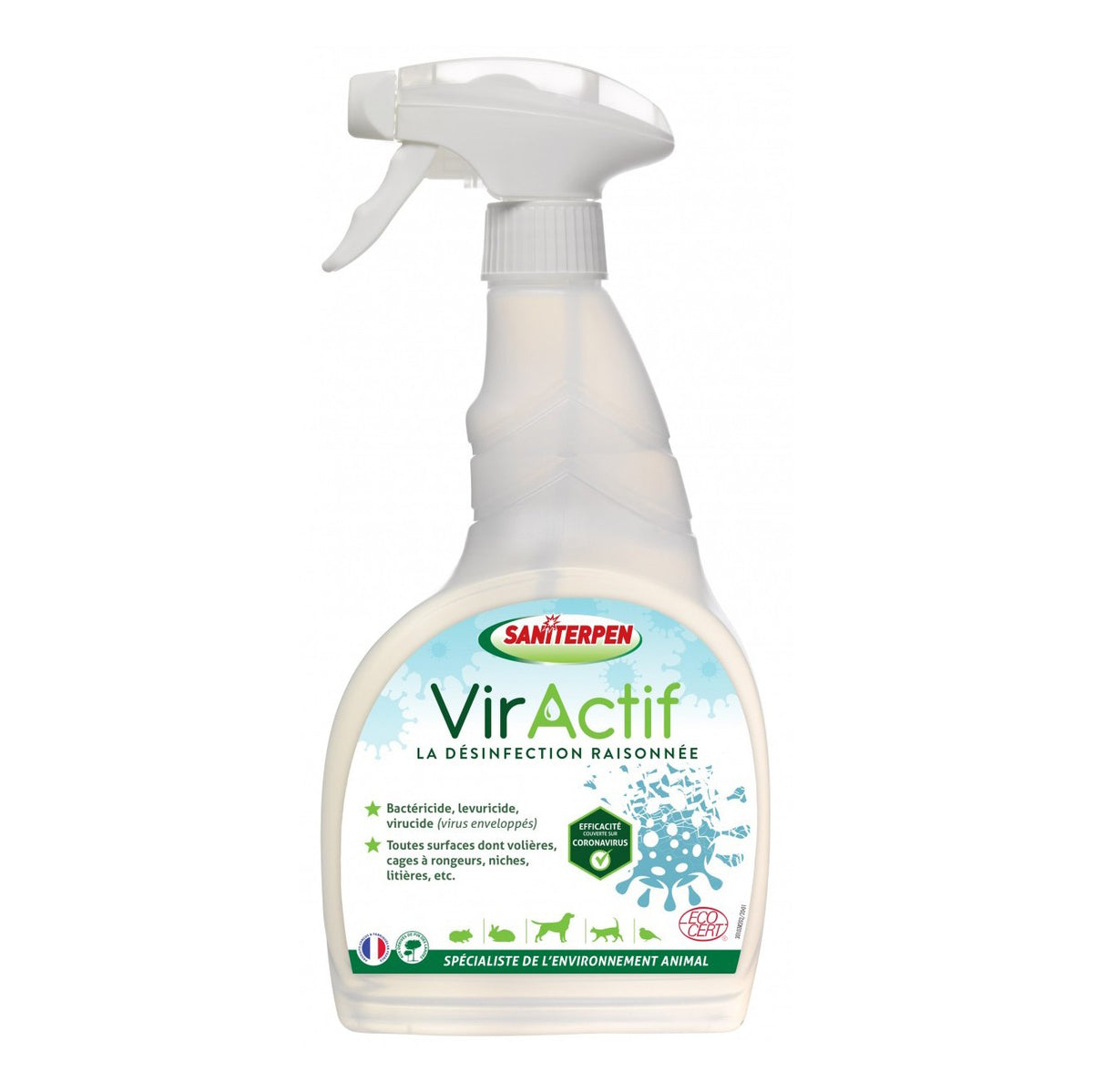 Désinfectant toutes surfaces VirActif chien, chat, rongeur, oiseau