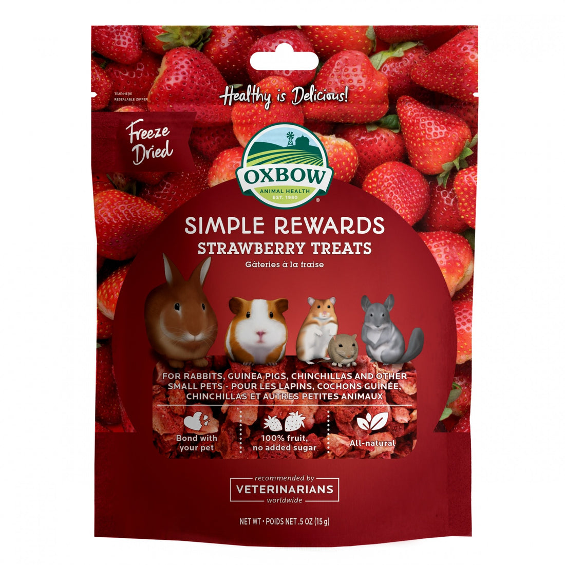 Simple Rewards Strawberry Treats à la fraise rongeur
