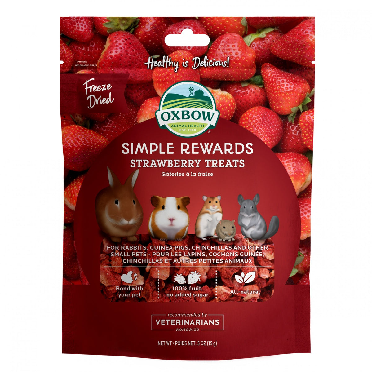 Simple Rewards Strawberry Treats à la fraise rongeur