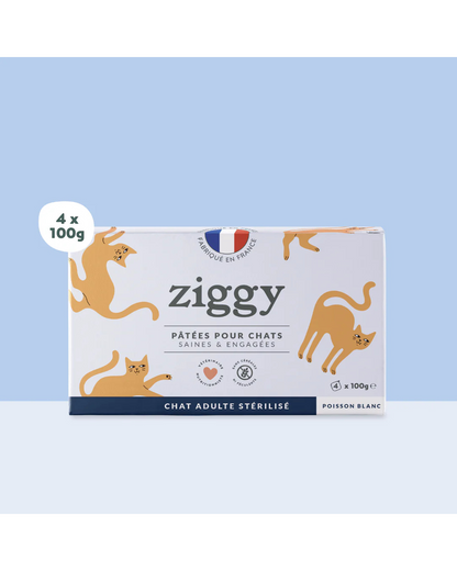 Ziggy Stérilisés Saveur Poisson  Pâtée Pour Chats