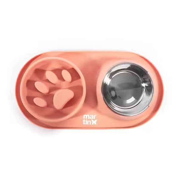 Gamelle slow feeder 350ml rose