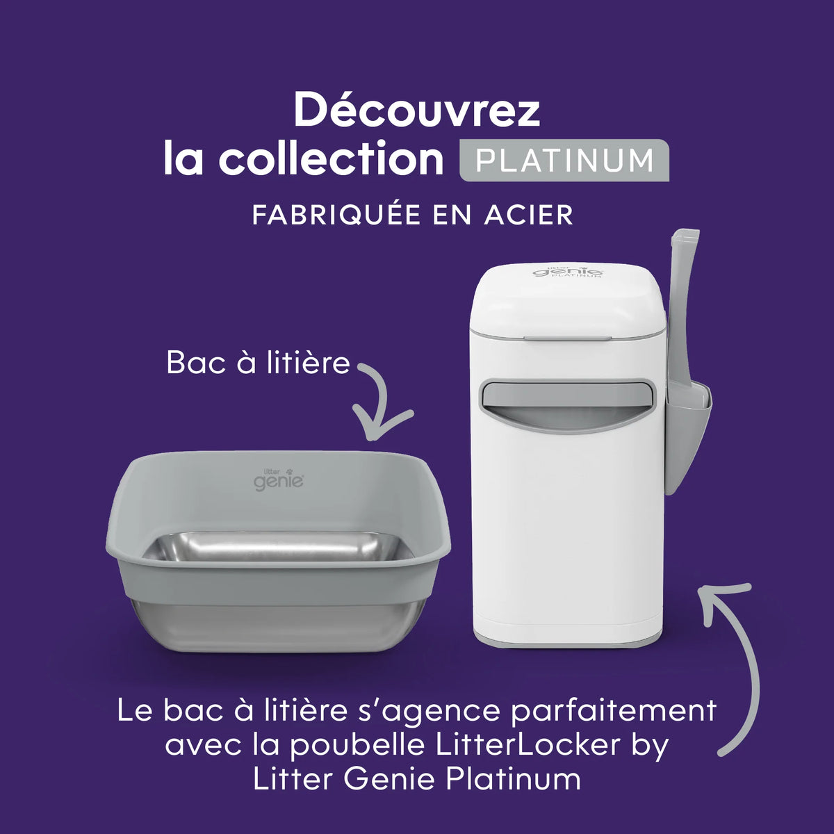 Bac à litière LitterLocker par Litter Genie® Platinum